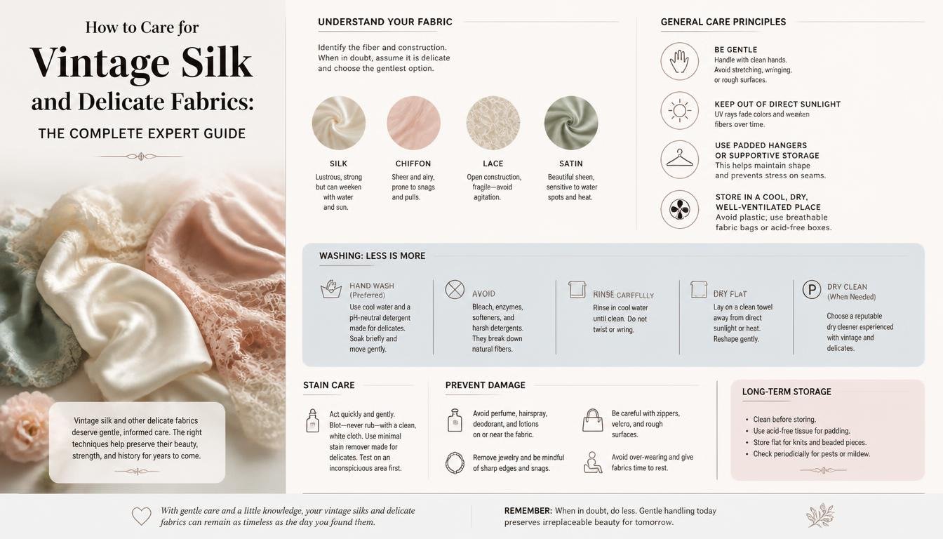 how to care for vintage silk and delicate fabrics