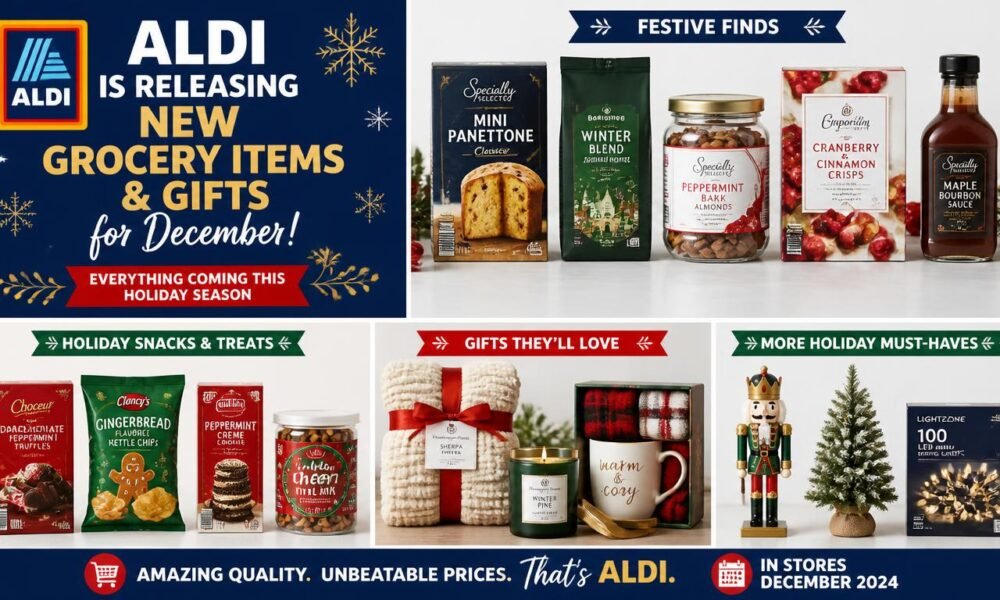 aldi is releasing new grocery items and gifts for december
